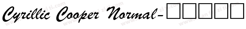 Cyrillic Cooper Normal字体转换